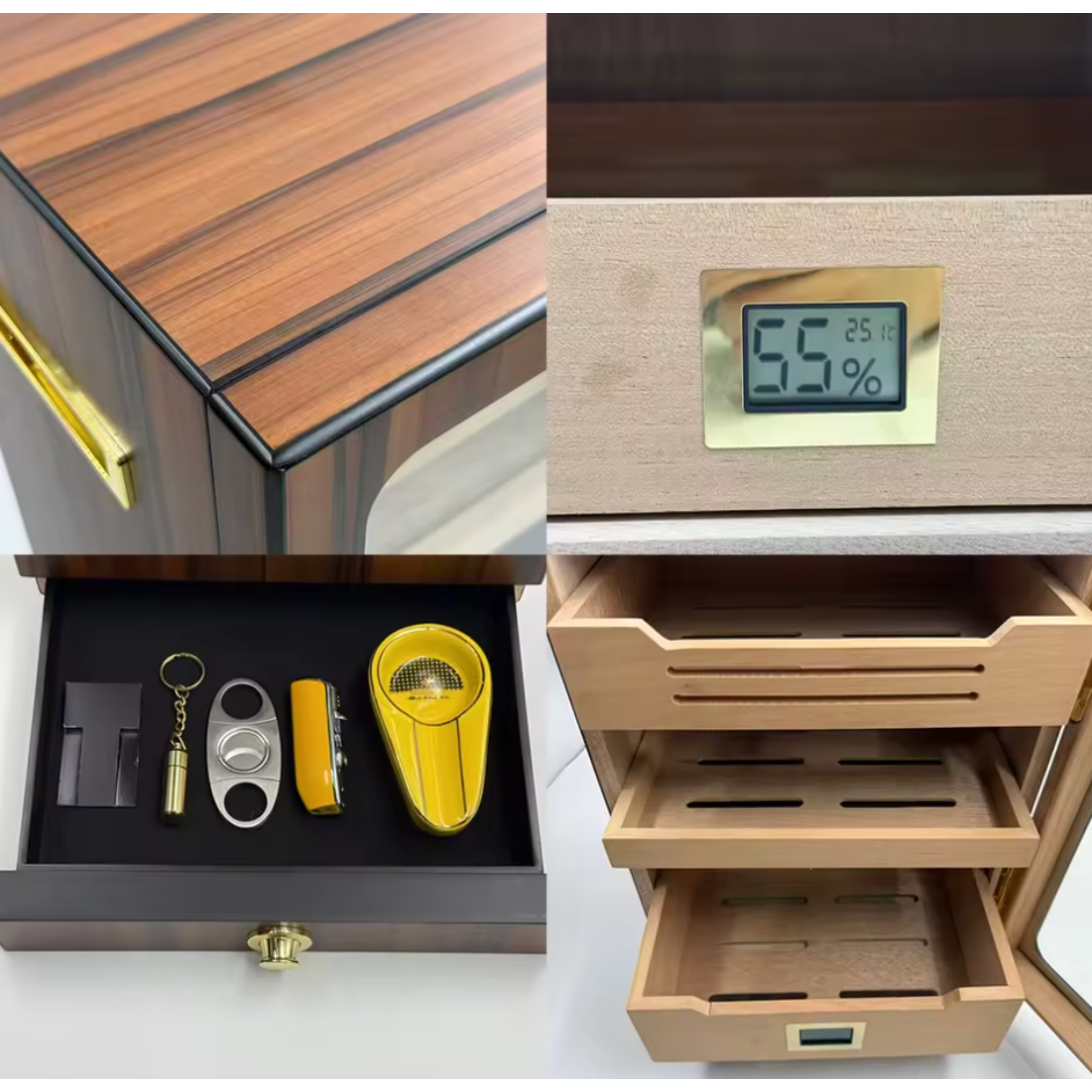 Luxidor Aureum 300 Electric Cigar Humidor Cabinet